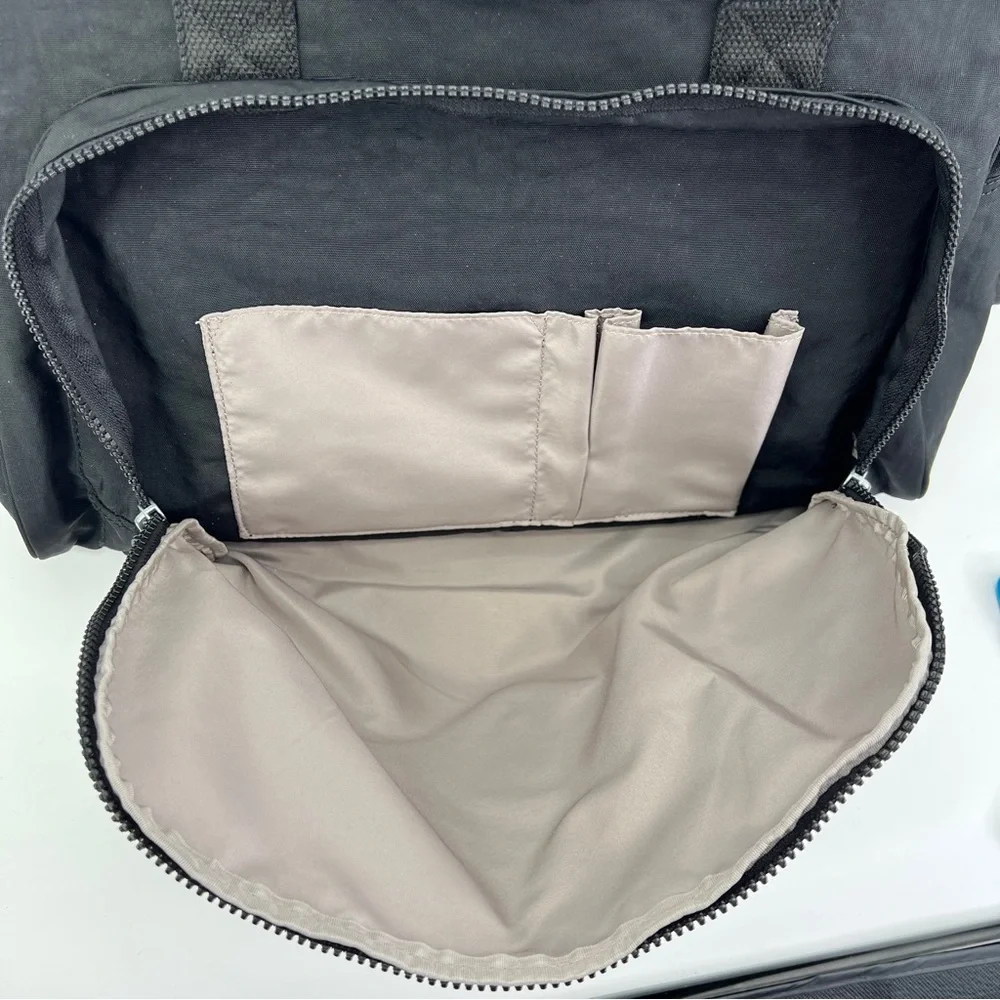 2Pc Kipling Beis Diaper Bag Changing Pad Camama Extra Large‎ Satchel Black